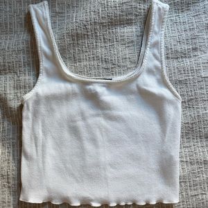 Picot trim tank top